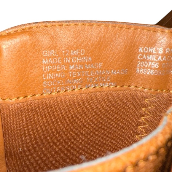 SO Camilaa Cognac Girls’ Knee-High Boots - Size 12 - Picture 6 of 7